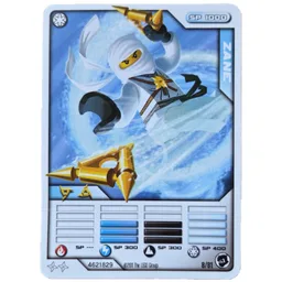 Trading Card, Ninjago Deck #1: 8 - Zane - North American Version / [No Color/Any Color]