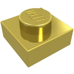 Plate 1 x 1 / Chrome Gold