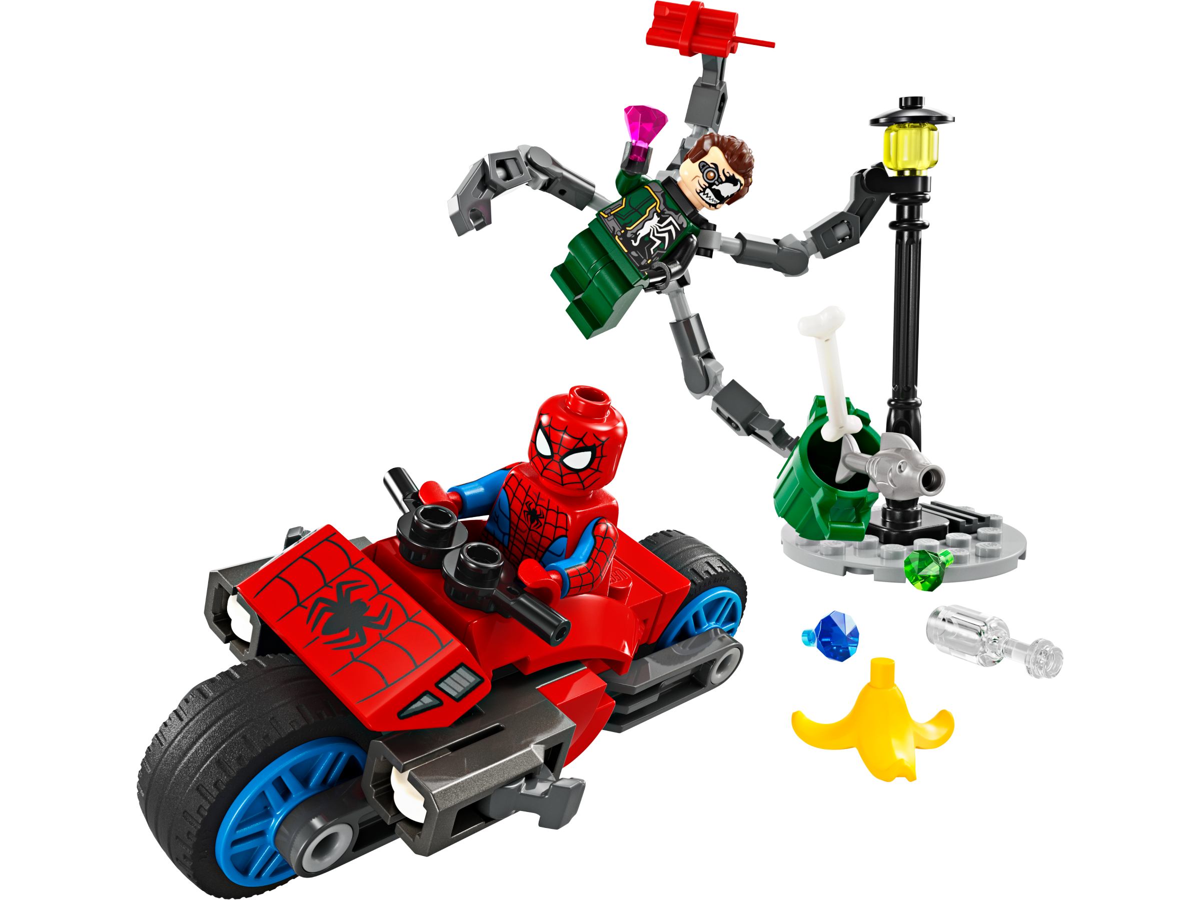 Lego Motorcycle Chase: Spider-Man vs. Doc Ock