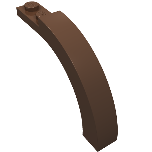 Lego Brick Arch 1 x 6 x 3 1/3 Curved Top / Brown