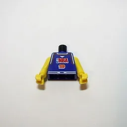 Torso Basketball Jersey, NBA Logo and '9' Print, Long One Piece Arms Yellow (NBA) / Violet
