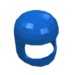 Helmet Classic with Thin Chin Guard and Visor Dimples / Blue
