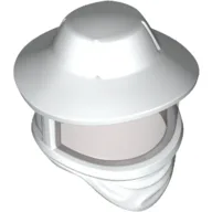 Mask / Hat, Beekeeper with Trans-Brown Visor Pattern / White