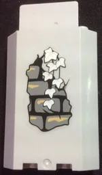 Panel 3 x 3 x 6 Corner Wall without Bottom Indentations with Bricks and 7 White Ivy Leaves, Glow in the Dark Pattern (Sticker) - Set 9468