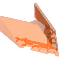 Windscreen 6 x 4 x 1 1/3 Pointed / Trans-Neon Orange