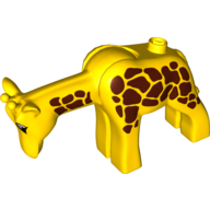 Lego Duplo Animal Giraffe Adult, Dense Spot Print / Yellow