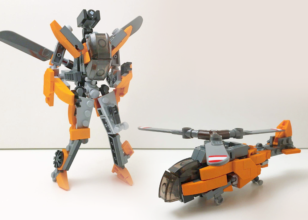 Lego Helicopter Transformer - Clementine