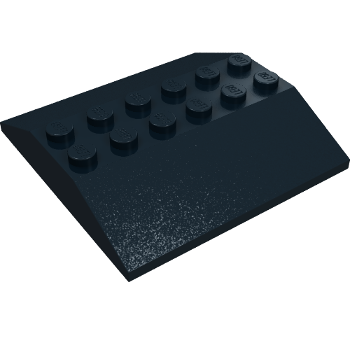 Lego Brick Sloped 33° 6 x 6 Double (Train Roof) / Black