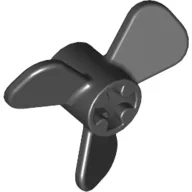 Propeller 3 Blade 3 Diameter with Axle Cross / Black