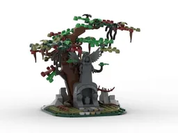 Cemetery Tree and Statue