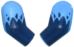 Arm, (Matching Left and Right) Pair with Dark Blue Feathers Pattern / Medium Blue