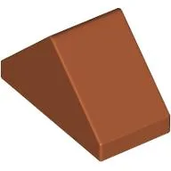 Brick Sloped 45° 2 x 1 Double with Ovoid Bottom Pin / Dark Orange