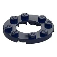 Plate Round 4 x 4 with 2 x 2 Round Opening / Dark Blue