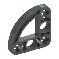 Technic Beam 3 x 3 L-Shape with Quarter Ellipse Thin / Dark Gray