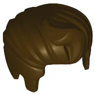 Hair Swept Back with Forelock / Dark Brown
