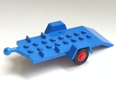 Lego Vehicle, Trailer Base 4 x 8 Bed with Red Wheels and Tires