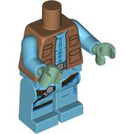 Lego Minifig Body with SMART Tag, Greedo / Medium Nougat