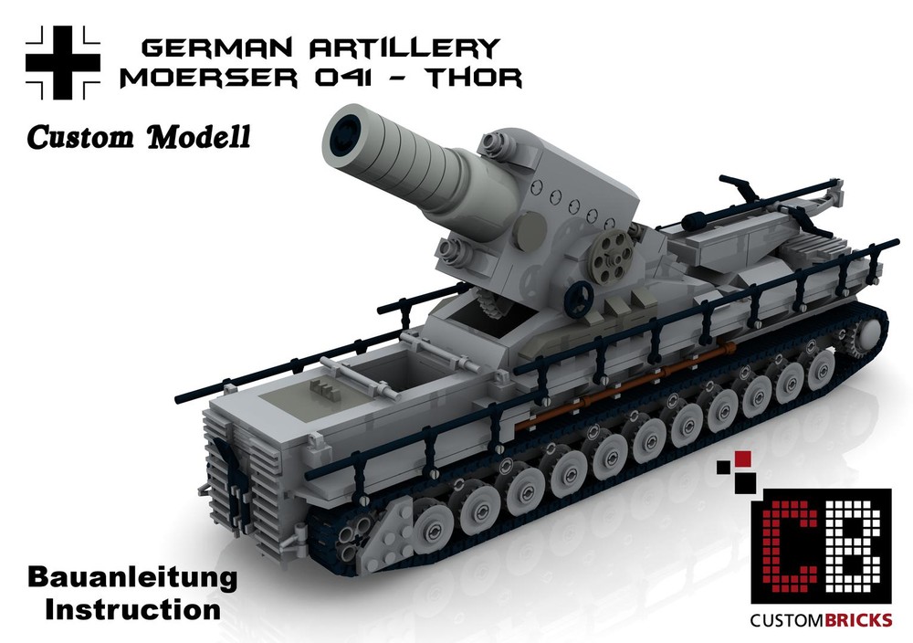 Lego Custom WW2 Mörser Karl Gerät 041 - Thor