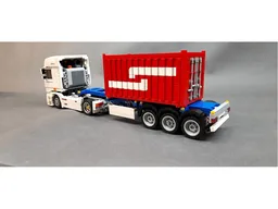 container chassis semitrailer Krone red