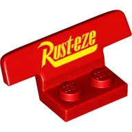 Spoiler, Plate Special 1 x 2 with Ruste'eze Print / Red