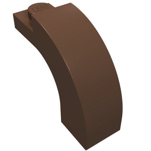 Lego Brick Arch 1 x 3 x 2 Curved Top / Brown
