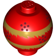 Lego Brick Round 2 x 2 Sphere with Stud with Chinese Lampoon print