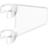 Flag 2 x 2 Trapezoid with Flat Area between Clips / Trans-Clear