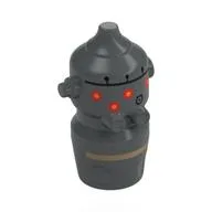 Droid Head, IG-11 with Red/Yellow "Eyes", Dark Tan, Black Stripes Print / Dark Bluish Gray