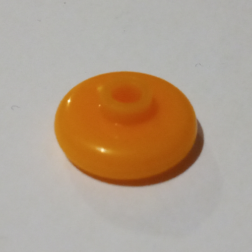 Lego Pen Bead, Round Short, Curved Edge / Orange