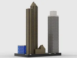 1000 Lakeshore Plaza and One Mag Mile at 1/650th Scale