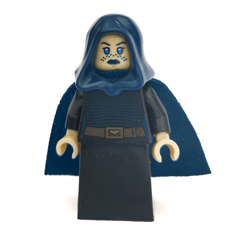 Lego Barriss Offee, Dark Blue Hood and Cape, Skirt