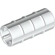 Technic Axle Connector Ridged [with x Hole x Orientation] / White
