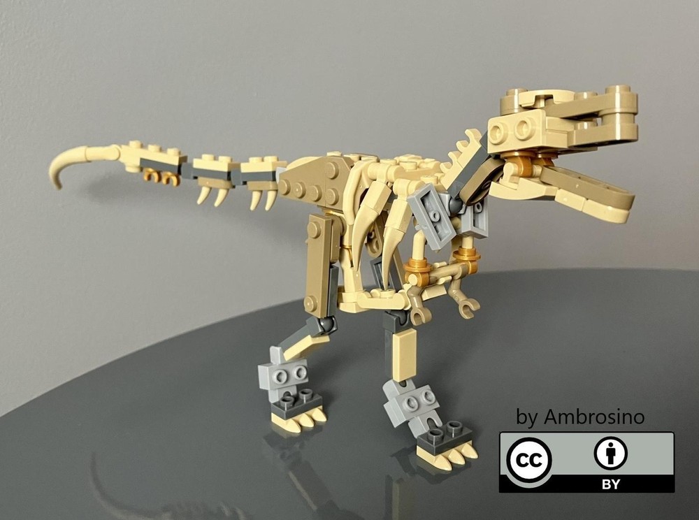 Lego Minifig scale Tyrannosaurus rex skeleton