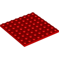 Lego Plate 8 x 8 / Red