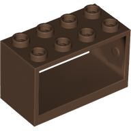 Lego String Reel 2 x 4 x 2 Holder With Open Studs / Brown