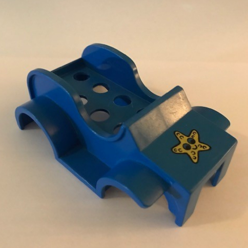 Lego Duplo Car Body (Old Style) with Starfish Print