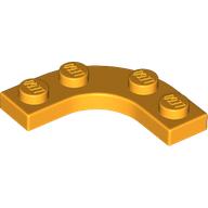 Lego Plate Round Corner 3 x 3 with 2 x 2 Round Cutout / Bright Light Orange