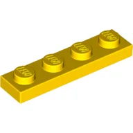 Plate 1 x 4 / Yellow