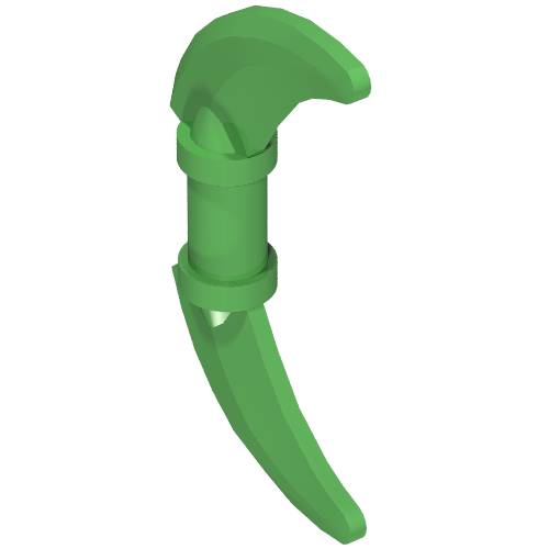 Lego Weapon Scythe / Hook with Double Blades / Bright Green