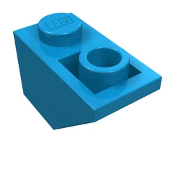 Brick Sloped Inverted 45° 2 x 1 / Dark Azure