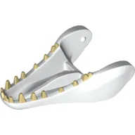 Animal Body Part, Dinosaur, Indominus Rex Lower Jaw with Tan Teeth / White