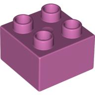 Lego Duplo Brick 2 x 2 / Medium Dark Pink