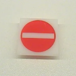 Light Sign 2 x 2 Clip on Back with No Entry / Thoroughfare Print / Milky White