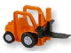 Lego Duplo Forklift Truck with Large and Small Black Wheels and Black Forklift Plate