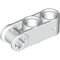 Technic Axle and Pin Connector Perpendicular 3L with 2 Pin Holes / White