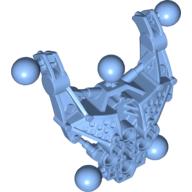 Lego Large Figure Skeletal, Torso with 5 Ball Joints (Av-Matoran Type 2) / Medium Blue