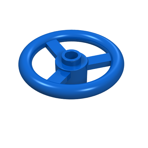 Lego Technic Steering Wheel Small (3 Studs Diameter) / Blue