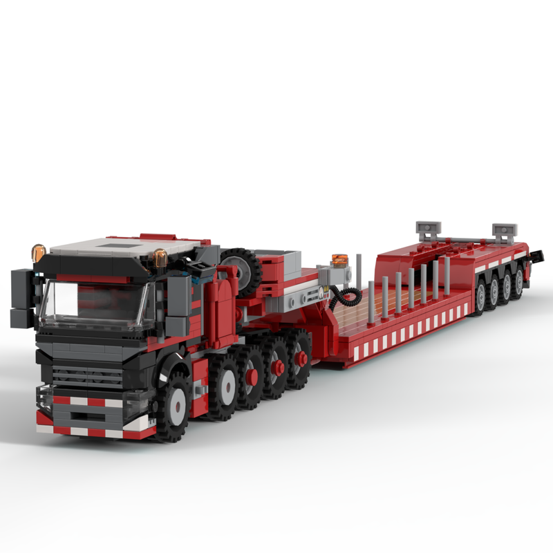 Lego 10x6 Semi-Tractor with 0+4 Extendable Euro Low-Loader