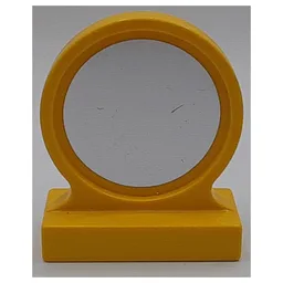 Duplo Mirror with Silver Print / Yellow