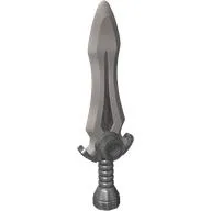 Weapon Sword with Light Bluish Gray Blade Pattern / Flat Silver